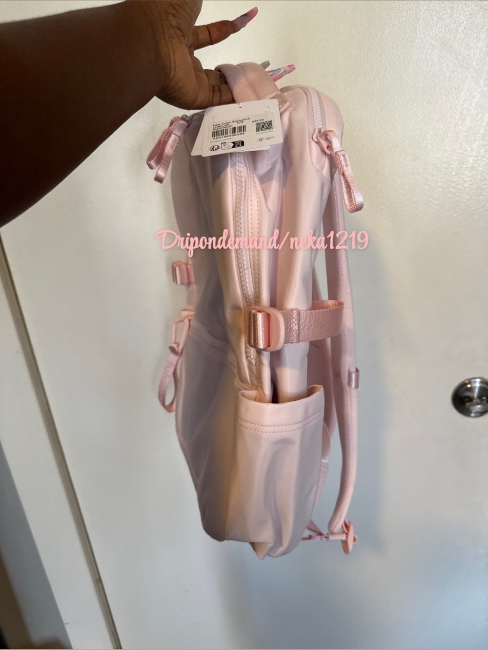 Lululemon New Crew Backpack 22L Updated- Pink Pearl/Wacky Khaki - Picture 4 of 13